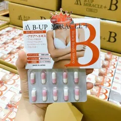 Viên Uống Nở Ngực Mông B-UP Miracle+ Nhật Bản - Tăng Cường Phát Triển Vòng 1 Vòng 3 Săn Chắc Tự Nhiên (Hộp 60 Viên)