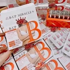Viên Uống Nở Ngực Mông B-UP Miracle+ Nhật Bản - Tăng Cường Phát Triển Vòng 1 Vòng 3 Săn Chắc Tự Nhiên (Hộp 60 Viên)