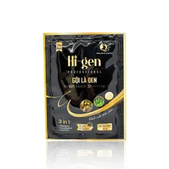 Dầu Gội Phủ Bạc Hi-gen - Set 10 Gói 25ml - Giải Pháp Tóc Đen Tự Nhiên, Hương Thảo Mộc Ấn Tượng