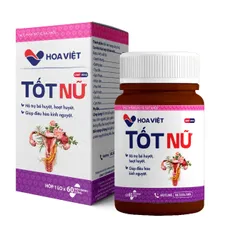 Viên Uống Bổ Huyết Điều Hòa Kinh Nguyệt Tốt Nữ Hoa Việt - Tăng Cường Nội Tiết Tố, Giảm Đau Bụng, Hỗ Trợ Phụ Nữ 60 Viên