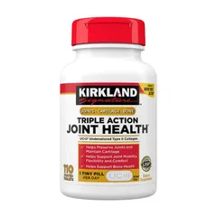Viên Uống Hỗ Trợ Bổ Xương Khớp Kirkland Triple Action Joint Health 110 Viên - Tăng Cường Sức Khỏe Khớp và Sụn Mỹ