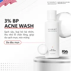 Sữa Rửa Mặt Vivant Skincare Bp 3% Acne Wash 115ml - Ngừa Mụn, Kháng Khuẩn, Dành Cho Da Dễ Bị Mụn Trứng Cá