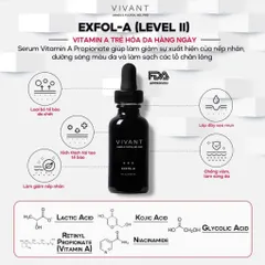 Serum Vivant Exfol-A 30ml - Giảm Nếp Nhăn, Sẹo Mụn, Tăng Sắc Tố, Chống Oxy Hóa, Phù Hợp Với Da Thường và Da Dầu