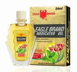 Dầu Gió Vàng Eagle Brand Medicated Oil 24ml - Giảm Đau, Chống Viêm, Tinh Dầu Đinh Hương - Sản Phẩm Đây Sát Trúng Y Tế Thông Dụng