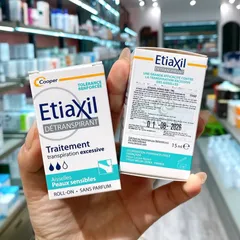 Lăn khử mùi Etiaxil màu xanh - Giảm mồ hôi và khử mùi hiệu quả cho da nhạy cảm, sản phẩm xuất xứ Pháp, tiện dụng 15ml.