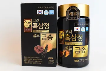 Cao Hắc Sâm Linh Chi Đông Trùng Hàn Quốc 4 Lọ 240g - Tinh Chất Thảo Mộc Hỗ Trợ Sức Khỏe và Miễn Dịch
