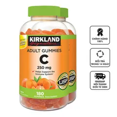 Kẹo dẻo hỗ trợ bổ sung vitamin C 250mg Adults Gummies Kirkland 180 viên, Mỹ