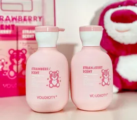Sữa Tắm Gấu Dâu Voudioty Hương Dâu Tây - Dành Cho Bé Từ 0 Tháng, Dưỡng Ẩm Mịn Màng, An Toàn Cho Da Nhạy Cảm