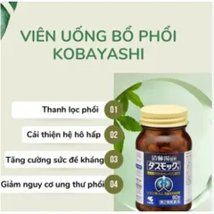 Viên Uống Bổ Phổi Kobayashi Nhật Bản 80 Viên - Hỗ Trợ Thanh Lọc Phổi, Cải Thiện Hô Hấp, Bảo Vệ Khỏi Ô Nhiễm