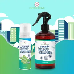 Chai Xịt Diệt Khuẩn Nano Bạc 30ppm - Khử Mùi, Diệt Vi Khuẩn, Virus an toàn cho gia đình và trẻ em - Công Nghệ Nano Việt Nam