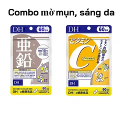 Combo Viên uống DHC Vitamin C và Kẽm ngừa mụn Mờ thâm 60 Ngày - Làm đẹp da và cải thiện tình trạng mụn