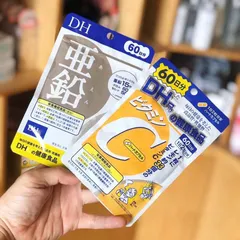 Combo Viên uống DHC Vitamin C và Kẽm ngừa mụn Mờ thâm 60 Ngày - Làm đẹp da và cải thiện tình trạng mụn