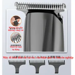 Máy cạo râu sạc Pin Vellope Nhật Bản 3 in 1 - Cắt tóc, tỉa lông cơ thể, chống nước, chuyên nghiệp, tiện lợi