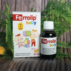 Sắt Ferrolip Baby Dạng Nhỏ Giọt Hương Đào - Bổ Sung Sắt Hữu Cơ Cho Trẻ Từ 0 Tháng Tuổi - 30ml