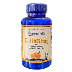 Viên Uống Vitamin C 1000mg Puritan's Pride 100 Viên - Tăng Cường Đề Kháng, Làm Đẹp Da, Hỗ Trợ Miễn Dịch Từ Mỹ