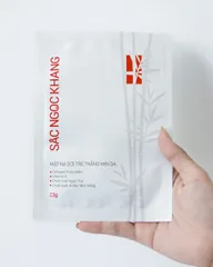 Mặt Nạ Sợi Tre Trắng Sắc Ngọc Khang 10 Miếng - Dưỡng Ẩm và Làm Sáng Da tự nhiên, Chất Liệu Bamboo Tencel mềm mại