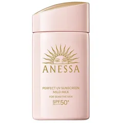 Sữa chống nắng Anessa Perfect UV Mild Milk SPF50+ PA++++ cho da nhạy cảm và trẻ em - Bảo vệ tối đa chống tia UV, 60ml