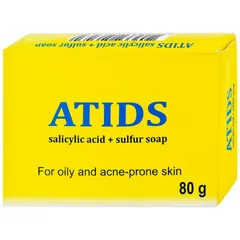 Xà phòng ATIDS 80g - Giảm mụn lưng, ngứa da với 2% Salicylic Acid và Sulfur - Sản phẩm chăm sóc da dầu, mụn hiệu quả từ Hàn Quốc