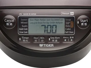 Nồi cơm điện tử cao tần áp suất Tiger JPK-W18W 1.0L - Công nghệ IH hiện đại, giữ ấm 24h, 20 chế độ nấu, nhập khẩu Nhật Bản
