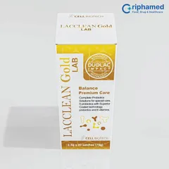 Men vi sinh Lacclean Gold LAB - Bổ sung lợi khuẩn đường ruột, hỗ trợ tiêu hóa, giảm triệu chứng rối loạn dạ dày, 30 gói 2.5g
