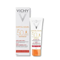 Kem Chống Nắng Vichy 3in1 50mL - Bảo Vệ Da Và Ngăn Dấu Hiệu Tuổi Tác - Phù Hợp Mọi Loại Da, SPF50