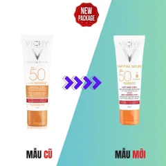 Kem Chống Nắng Vichy 3in1 50mL - Bảo Vệ Da Và Ngăn Dấu Hiệu Tuổi Tác - Phù Hợp Mọi Loại Da, SPF50