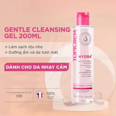Sữa Rửa Mặt Topicrem Hydra Gentle Cleansing Gel 200mL Cho Da Khô - Dưỡng ẩm, Làm sạch nhẹ nhàng, Pháp