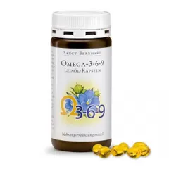 Viên uống Omega 3-6-9 Sanct Bernhard 180 viên - Hỗ trợ tim mạch và sức khỏe mắt, chiết xuất từ dầu hạt lanh tự nhiên, Đức