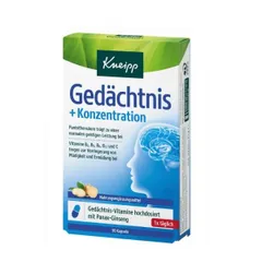 Viên uống bổ não Kneipp Gedachtnis Konzentration 30 viên - Hỗ trợ trí nhớ, tăng cường tập trung, chiết xuất nhân sâm tự nhiên Đức