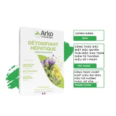 Thải độc gan Arkopharma Detoxifiant Hepatique - Hỗ trợ phục hồi chức năng gan, 20 ống từ Pháp, tự nhiên và an toàn