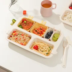 Khay Ăn Trẻ Em 5 Ngăn Series Rabbit Nestique N-11-1 - Chất Liệu An Toàn, Đa Năng và Thân Thiện Với Môi Trường
