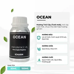 Tinh Dầu Thơm Phòng Ocean iCHARM - Hương Tươi Mát Thư Giãn, Khử Mùi, Tăng Cường Tập Trung - Sản Phẩm Cao Cấp Cho Mọi Không Gian
