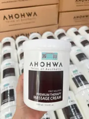 Kem Massage Body Ahohwa Premium 1000ml - Dưỡng ẩm, Trẻ hóa Da, Chống Nếp Nhăn - Kem Massage Hàn Quốc Chất Lượng Cao