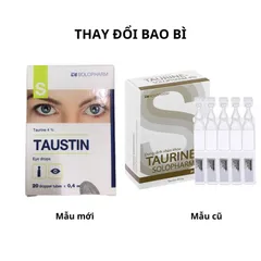 Dung dịch nhỏ mắt Taurine Solopharm 4% - Hộp 20 ống hỗ trợ và bảo vệ mắt, giảm mệt mỏi cho người sử dụng