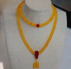 Chuỗi Hạt Lưu Ly Màu 108 - Trang Sức Tôn Giáo Phật Giáo Tây Tạng - Hạt Thủy Tinh Cao Cấp, Hành Trì, Mật Tông