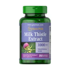 Viên uống hỗ trợ gan Milk Thistle 1000mg Puritan's Pride - 180 viên, Giúp thải độc, tăng cường chức năng gan, hàng nhập Mỹ