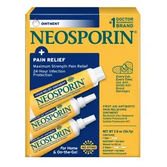 Kem liền sẹo Neosporin 3 tuýt - Kem mỡ kháng viêm, nhanh lành vết thương, giảm đau hiệu quả, chất lượng Mỹ