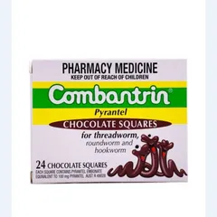 Tẩy Giun Combantrin Vị Socola - Hộp 24 Viên, Dành Cho Trẻ Từ 1 Tuổi, Hỗ Trợ Kháng Khuẩn Đường Ruột, Dễ Uống Như Kẹo