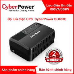 Bộ Lưu Điện UPS CyberPower BU650E 650VA/360W - Chống Xung, Lọc Nhiễu, Ổn Áp Cho Máy Tính - Hàng Chính Hãng