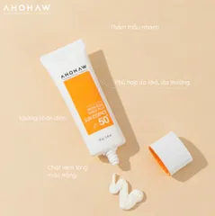 Kem Chống Nắng Ahohwa Inten Cure Shield Plus SPF 50+ - Bảo Vệ Da Toàn Diện, Không Kích Ứng, Chống UVA/UVB, Dưỡng Ẩm, Duy Trì Độ Bóng Da