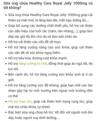Viên uống sữa Ong chúa Healthy Care Royal Jelly 1000mg 365 viên - Hỗ trợ sức khỏe, làm đẹp da, cải thiện nội tiết tố, xuất xứ Úc