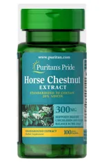 Viên uống hỗ trợ suy giãn tĩnh mạch Horse Chestnut 300mg Puritan's Pride 100 viên - Cải thiện tuần hoàn máu, giảm cảm giác nặng chân