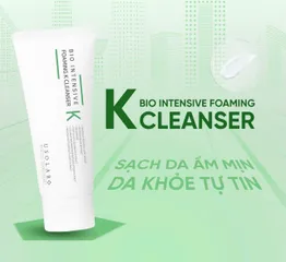 Sữa Rửa Mặt Usolab Bio Intensive Foaming K Cleanser 120ml - Gel Rửa Mặt Làm Sạch Dịu Nhẹ Cho Da Nhạy Cảm, Phục Hồi Da Tốt Nhất