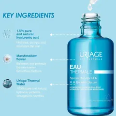 Tinh Chất Uriage Eau Thermale Serum Booster HA 30mL - Cung Cấp Độ Ẩm, Giảm Nếp Nhăn, Dưỡng Da Căng Mịn, Ngậm Nước 1.5% Hyaluronic Acid