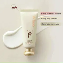 Kem Chống Nắng Whoo Gongjinhyang Fresh UV Protective Cream SPF50+/PA++++ 60ml Cho Da Nhạy Cảm - Bảo Vệ và Dưỡng Da Tối Đa