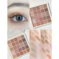 Bảng Phấn Mắt Gogo Tales Màu 204 Oat Milk Tea 25 Ô - Tông Nâu Lạnh Đa Dạng, Dễ Dùng Cho Trang Điểm Ánh Nhũ Nổi Bật