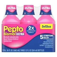 Set 3 Chai Siro Pepto Bismol 354ml Giảm Đau Dạ Dày - Hỗ Trợ Tiêu Hóa, Giảm Khó Tiêu, Buồn Nôn, Ợ Chua, Tiêu Chảy Mỹ