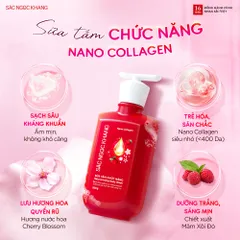 Sữa Tắm Chức Năng Nano Collagen Sắc Ngọc Khang 500g - Dưỡng Trắng Mịn Màng, Hương Hoa Anh Đào Quyến Rũ, Chống Lão Hóa Da
