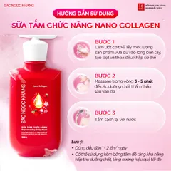 Sữa Tắm Chức Năng Nano Collagen Sắc Ngọc Khang 500g - Dưỡng Trắng Mịn Màng, Hương Hoa Anh Đào Quyến Rũ, Chống Lão Hóa Da