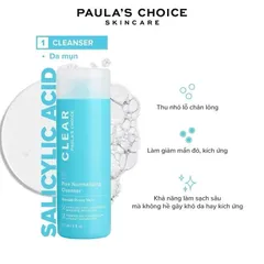 Sữa Rửa Mặt Ngừa Mụn Paula's Choice Clear Pore 177ml - Gel Làm Sạch Da Dầu, Se Lỗ Chân Lông, Phù Hợp Mọi Loại Da